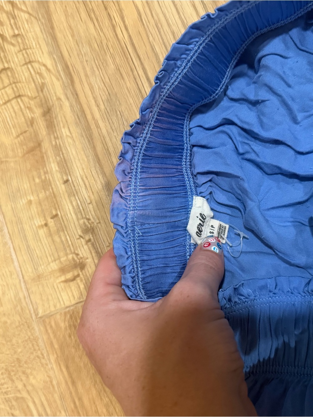 Bright Blue Ruffled Skirt - Picture 4 of 4